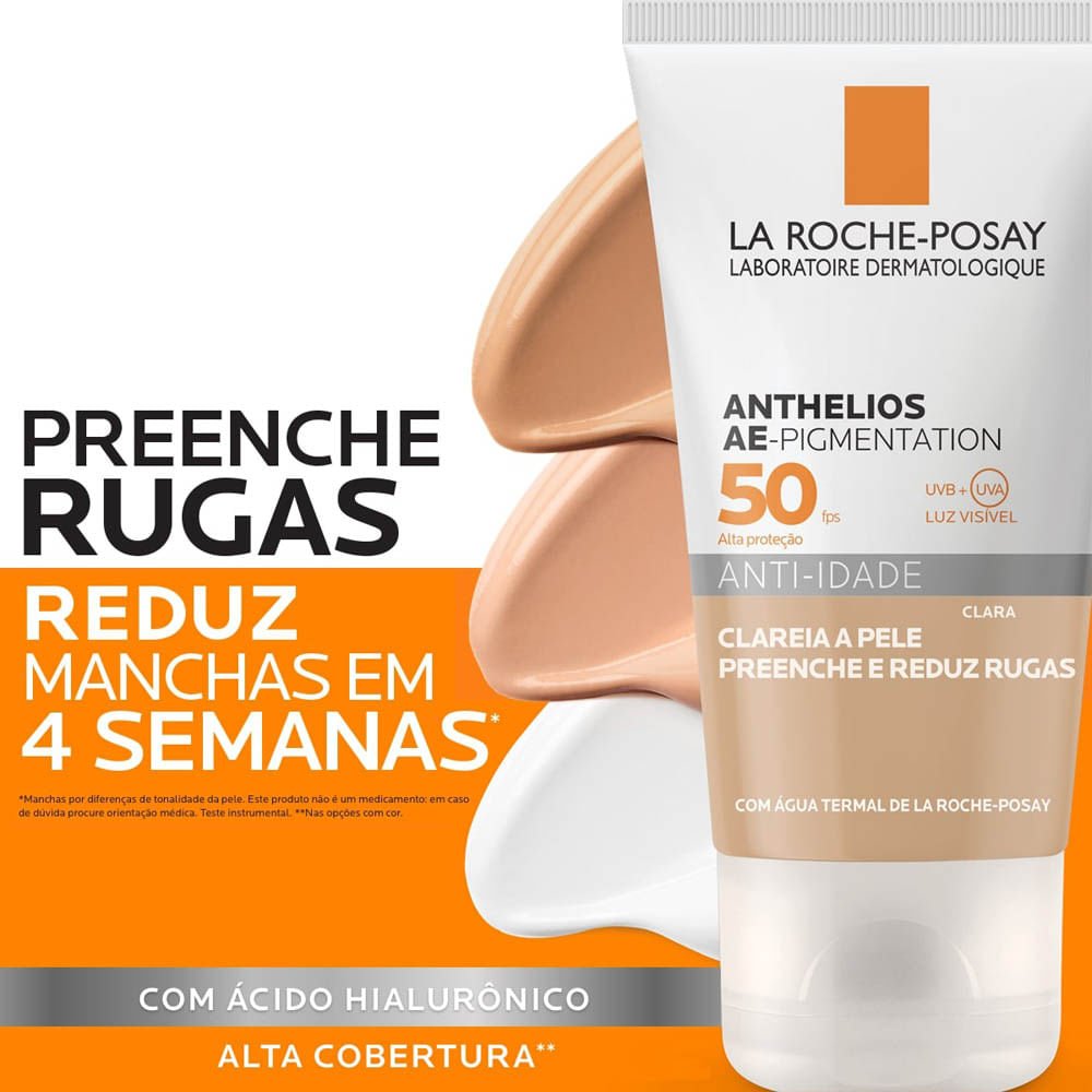 Protetor Solar anti-idade La Roche Posay - Anthelios Ae-Pigmentation FPS50 Clara 4