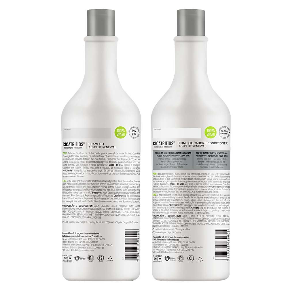 Inoar Duo Cicatrifios Kit - Shampoo + Condicionador ÚNICO 4