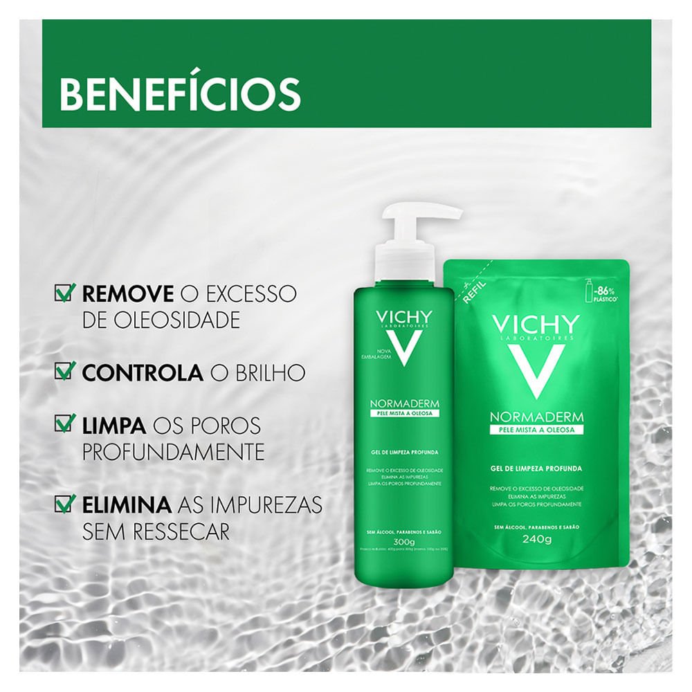 Gel de Limpeza Profunda Vichy Normaderm Refil 240g 3