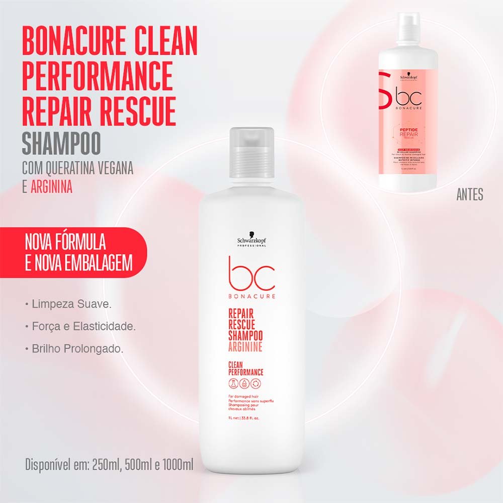 Schwarzkopf BC Clean Performance  Repair Rescue - Shampoo 1L 2