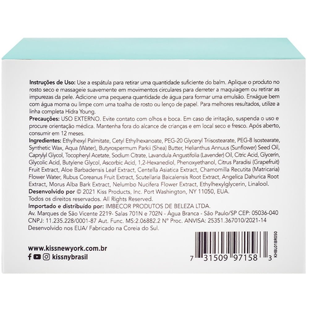 Balm de Limpeza Hidra Young – Kiss NY 80g 8