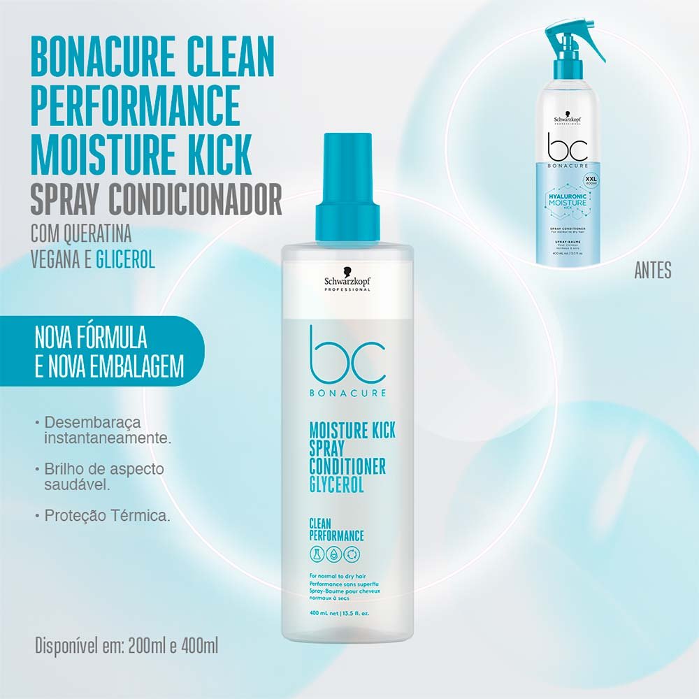 Schwarzkopf BC Clean Performance Moisture Kick - Spray Condicionante 400ml 2