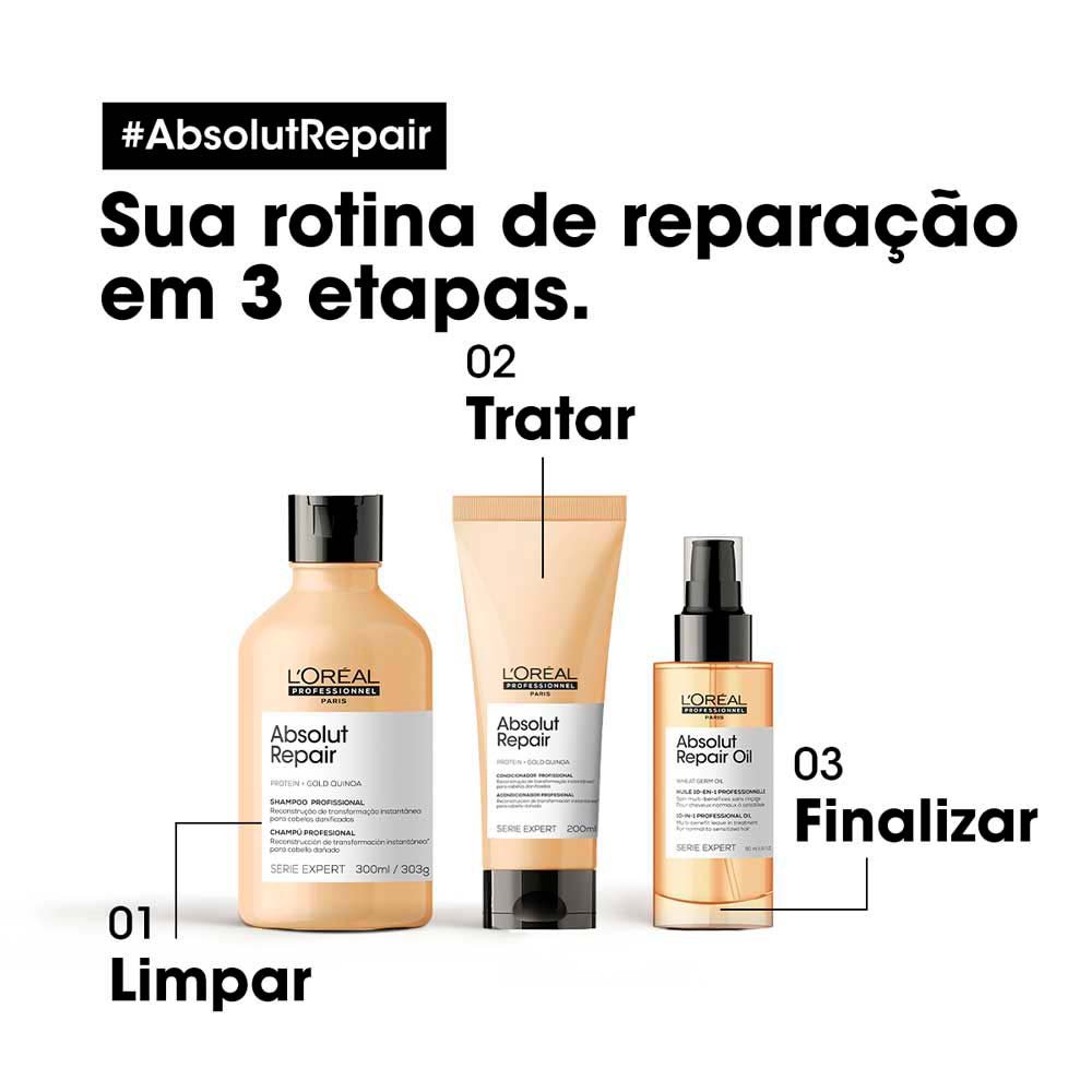 L'Oréal Professionnel Absolut Repair Gold Quinoa + Protein - Condicionador 200ml 5