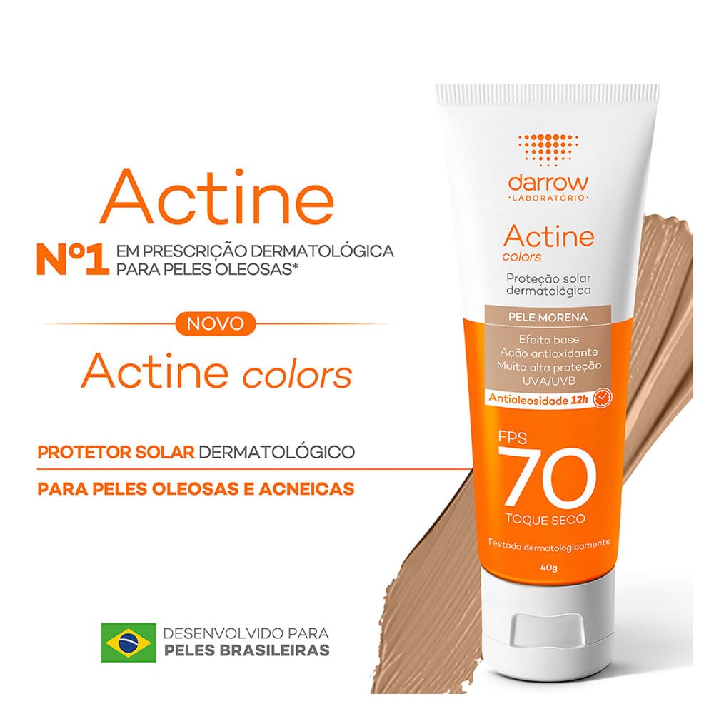 Protetor Solar Facial Darrow – Actine Colors FPS70 Pele Morena 4