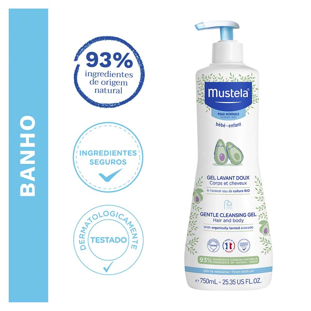Gel Lavante Mustela Corpo e Cabelo ÚNICO 5