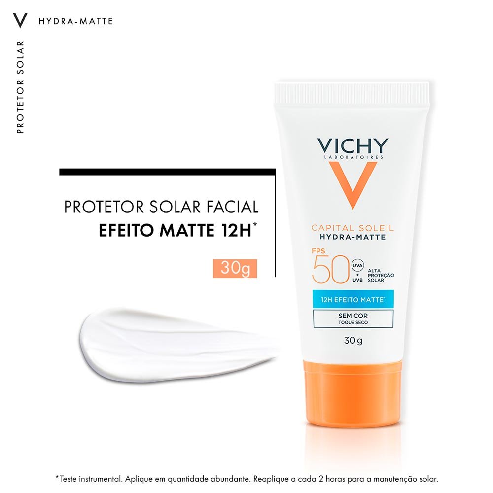 Protetor Solar Hidratante Vichy  Capital Soleil Hydra-Matte FPS50 30g 2