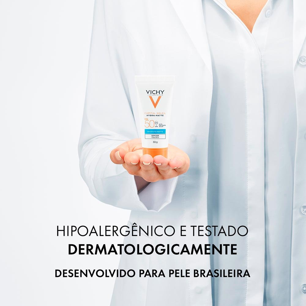 Protetor Solar Hidratante Vichy  Capital Soleil Hydra-Matte FPS50 30g 3
