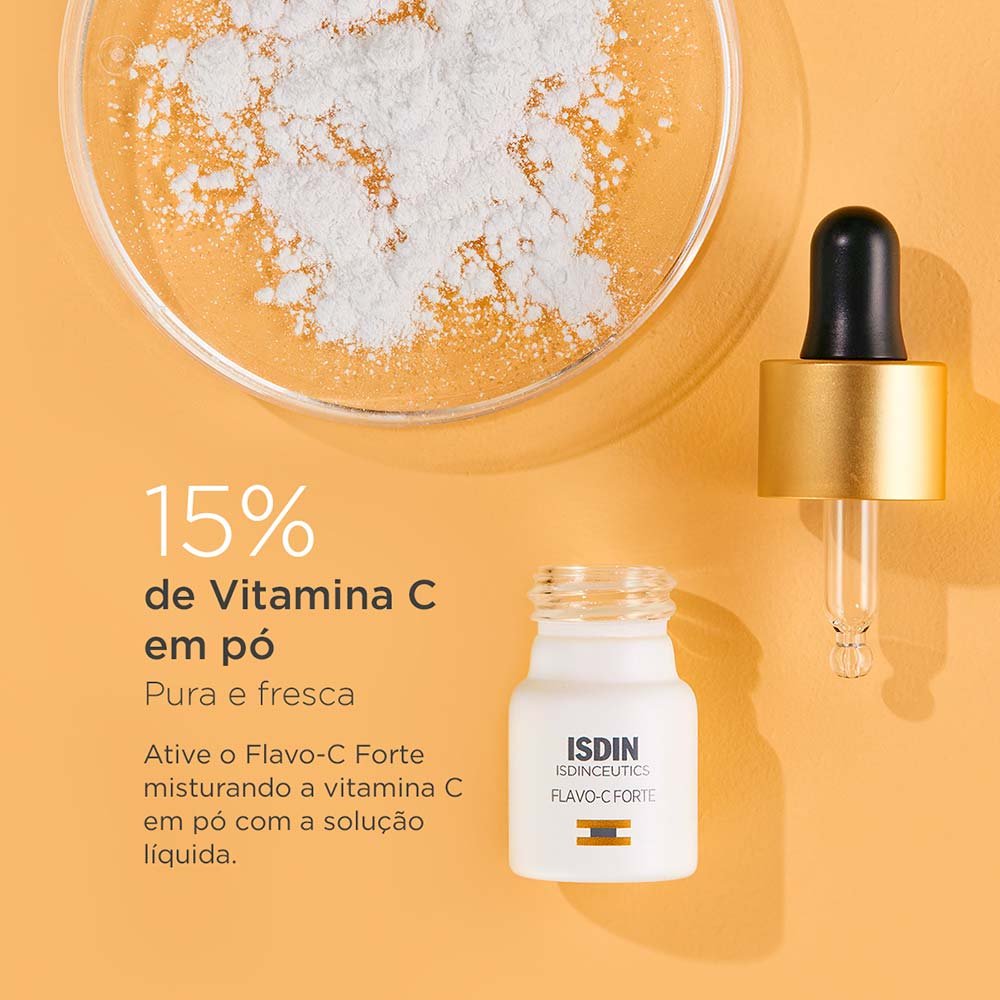 Sérum Com Vitamina C pura 15% ISDINCEUTICS - Flavo C Forte com 3 Uni ÚNICO 3