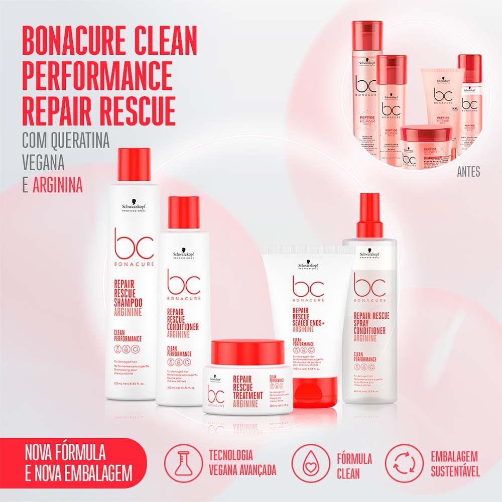 Schwarzkopf BC Clean Performance Repair Rescue - Condicionador Spray 200ml 3