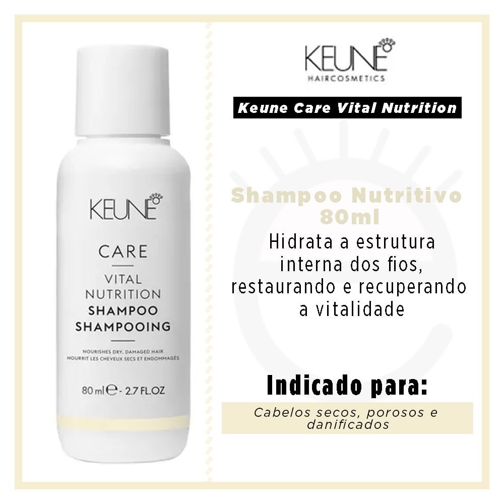Keune Vital Nutrition Shampoo Nutritivo 80ml 2