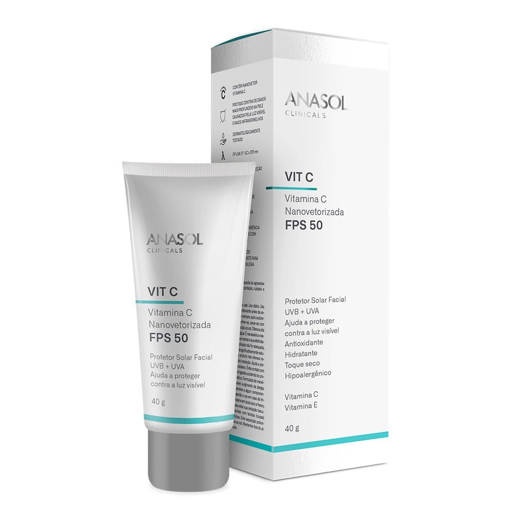 Protetor Solar Facial Anasol Vit C 40g 2
