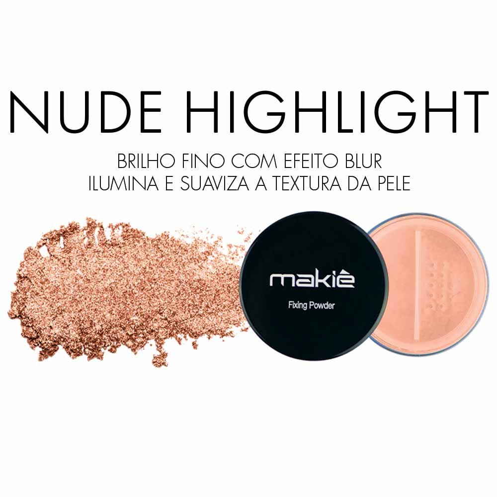 Pó Solto Makiê Fixing Powder Nude Highlight 4