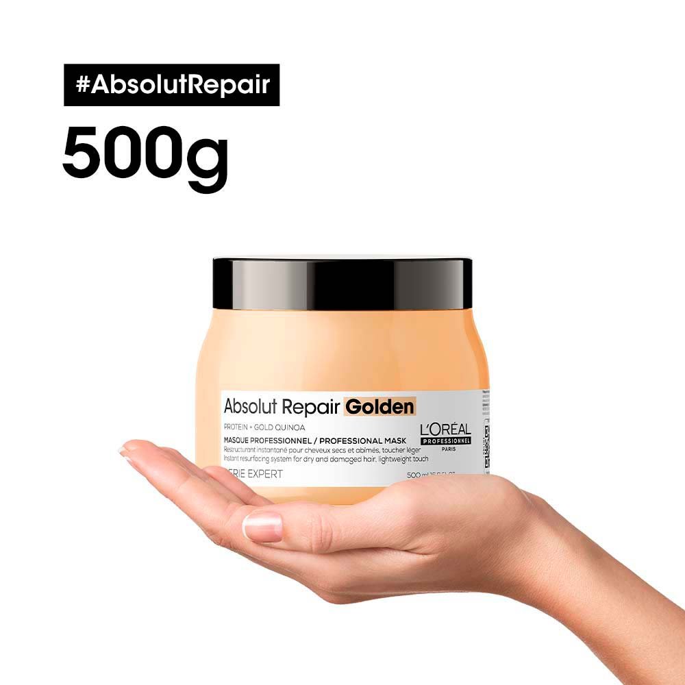 L'Oréal Professionnel Absolut Repair Gold Quinoa + Protein - Máscara Light de Tratamento 500ml 7
