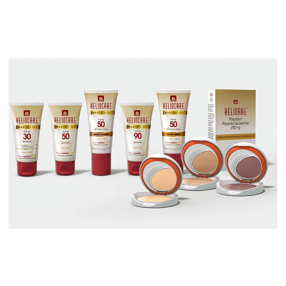 Max Defense Gel Creme Color Heliocare - Protetor Solar Nude Bronze 4