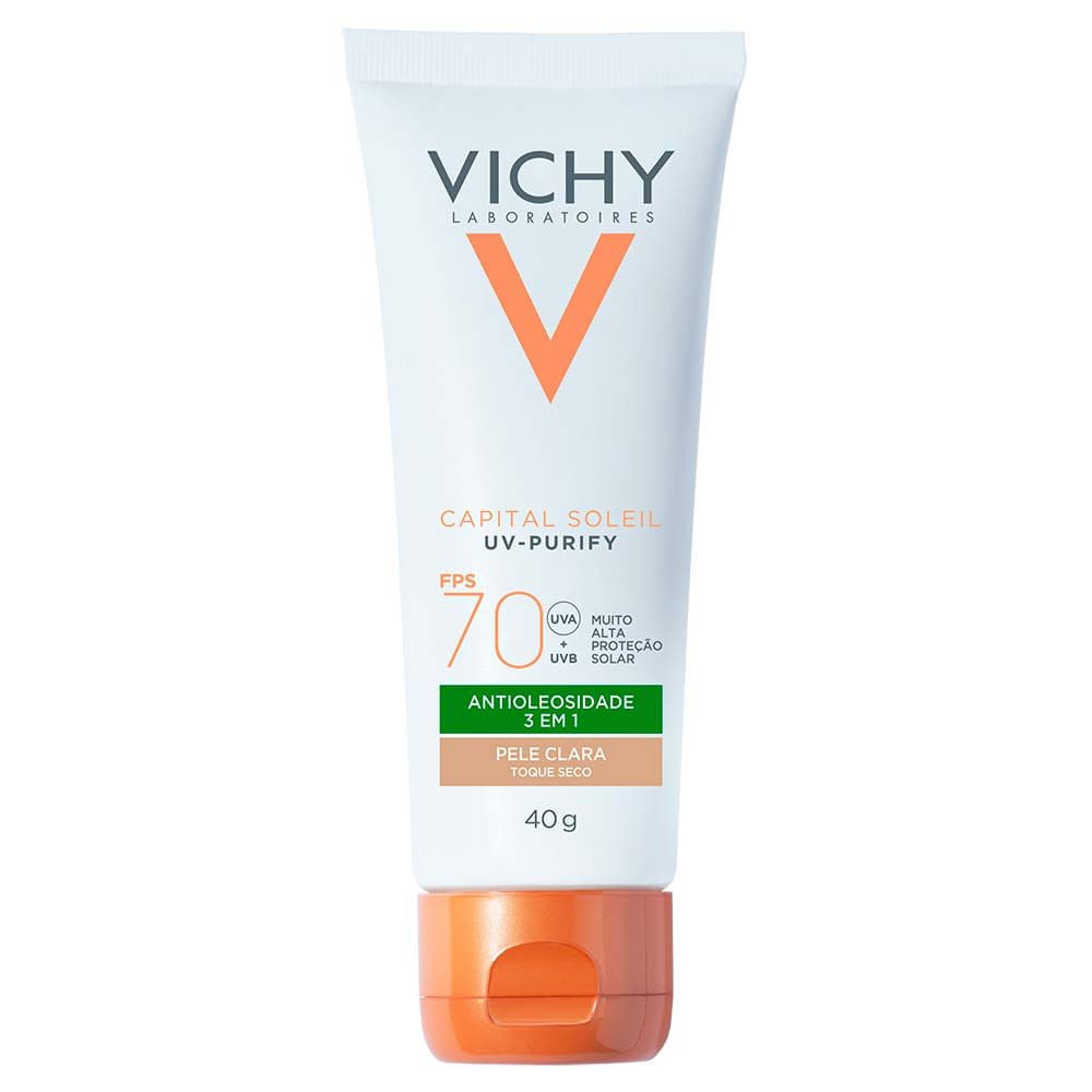 Protetor Solar Facial com Cor Vichy – Capital Soleil Purify