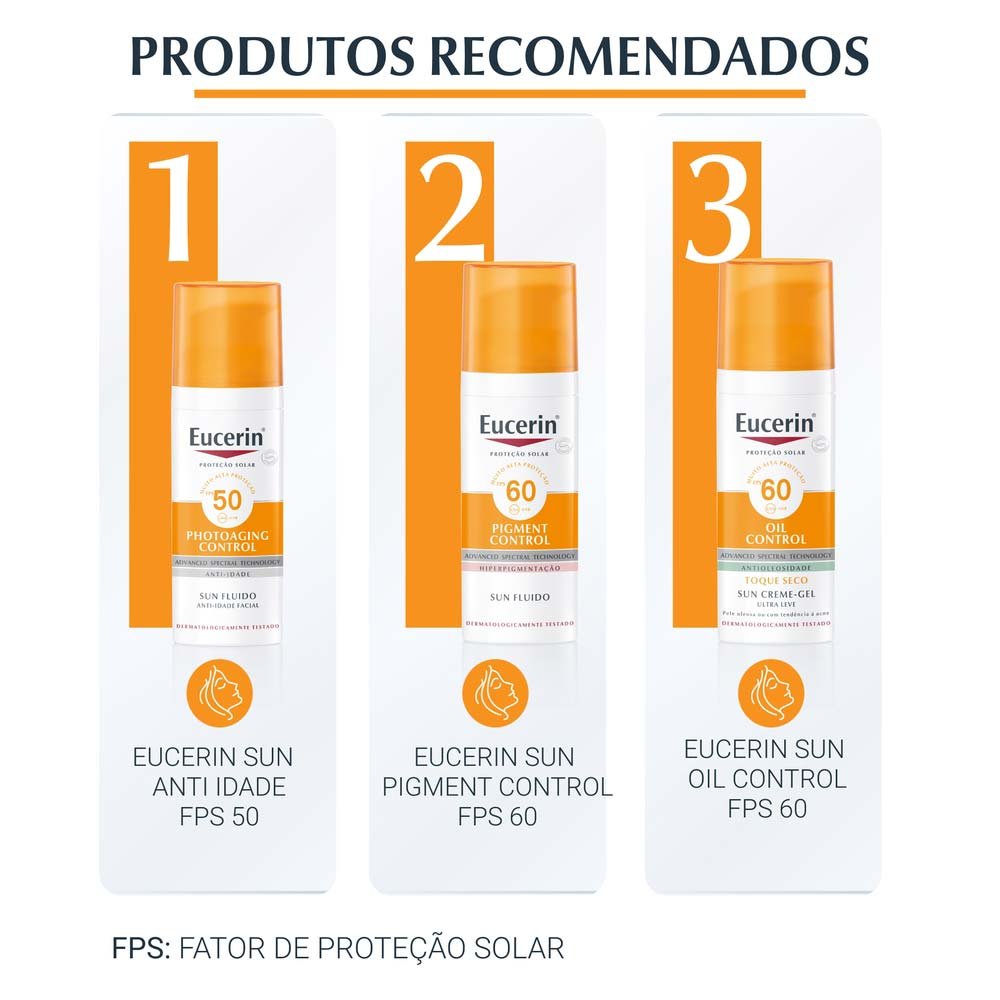 Protetor Solar Eucerin Sun Oil Control Tinted FPS 70 – 50g Claro 8