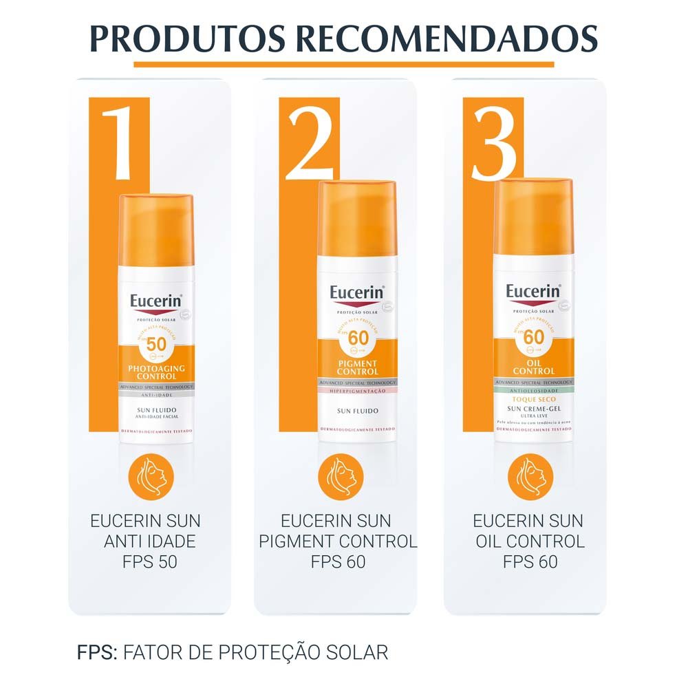 Protetor Solar Eucerin Sun Oil Control Tinted FPS 70 – 50g Medio 8
