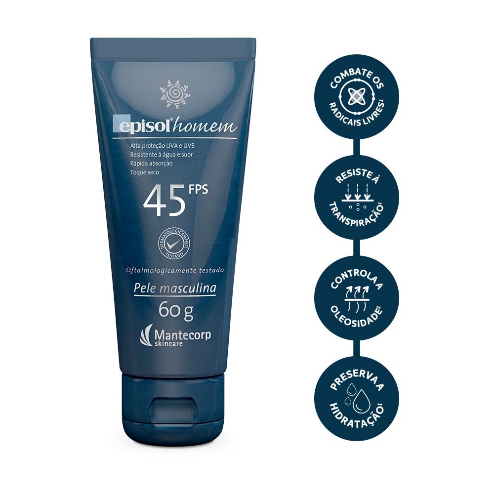 Protetor Solar Episol FPS 45 Homem - Mantecorp Skincare 60g 3
