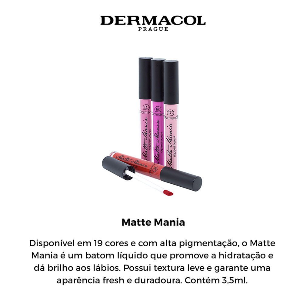 Batom Líquido Matte Dermacol Matte Mania Cor N 55 4