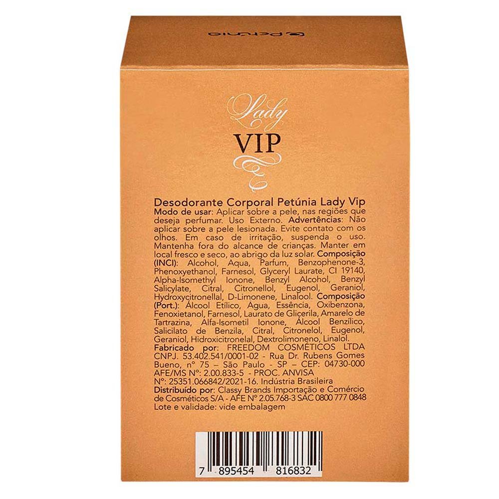 Lady Vip Petúnia For Woman - Perfume Feminino - Eau de Toilette 100ml 3