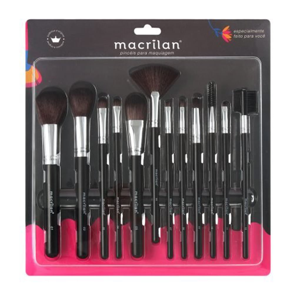 Macrilan KP9-1A Kit – 12 Pincéis de Maquiagem ÚNICO 1