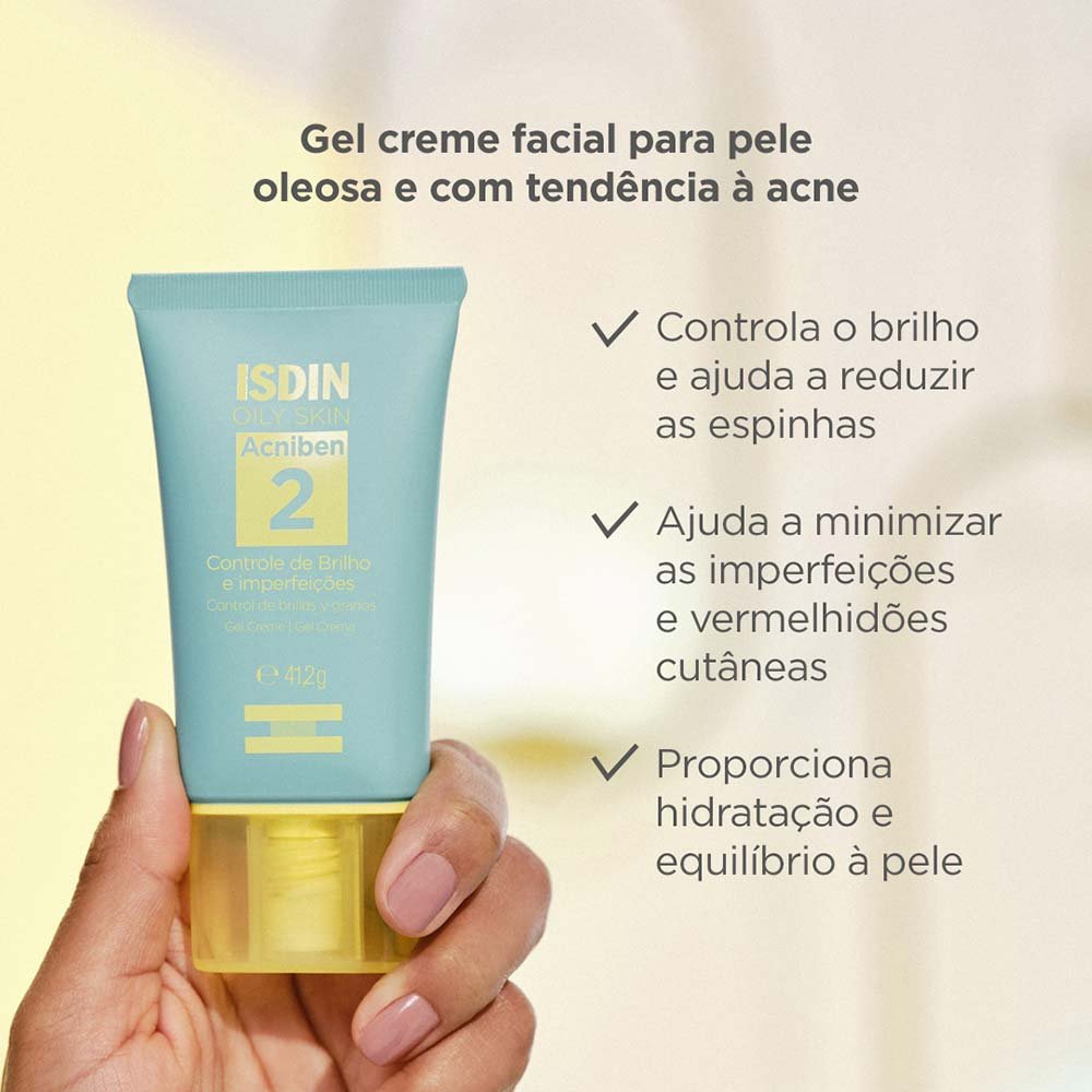 Gel Creme Facial para Controle de Brilho ISDIN Acniben 41,2g 3