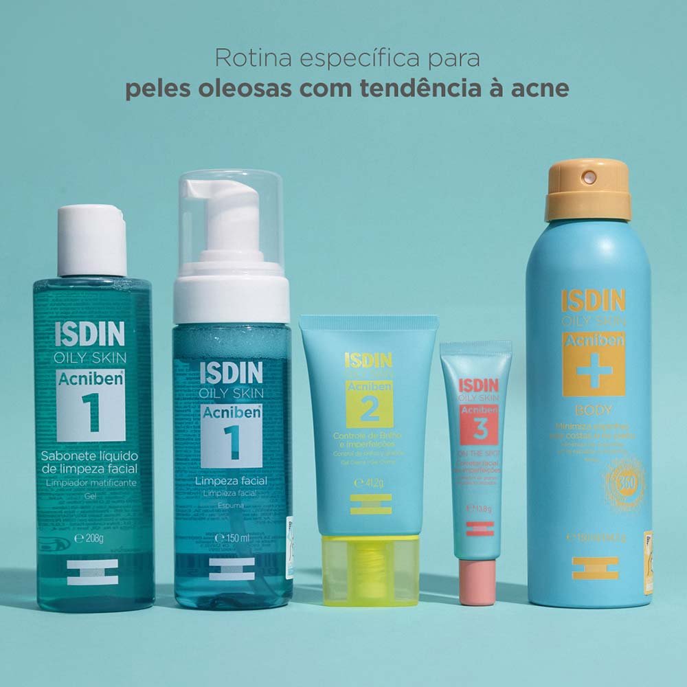 Gel Creme Facial para Controle de Brilho ISDIN Acniben 41,2g 8