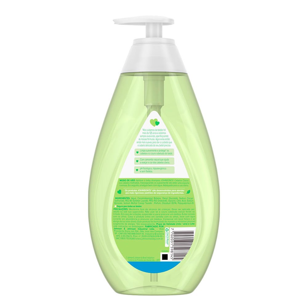 Leve 3 Shampoos para Cabelos Claros Johnson Baby ÚNICO 3