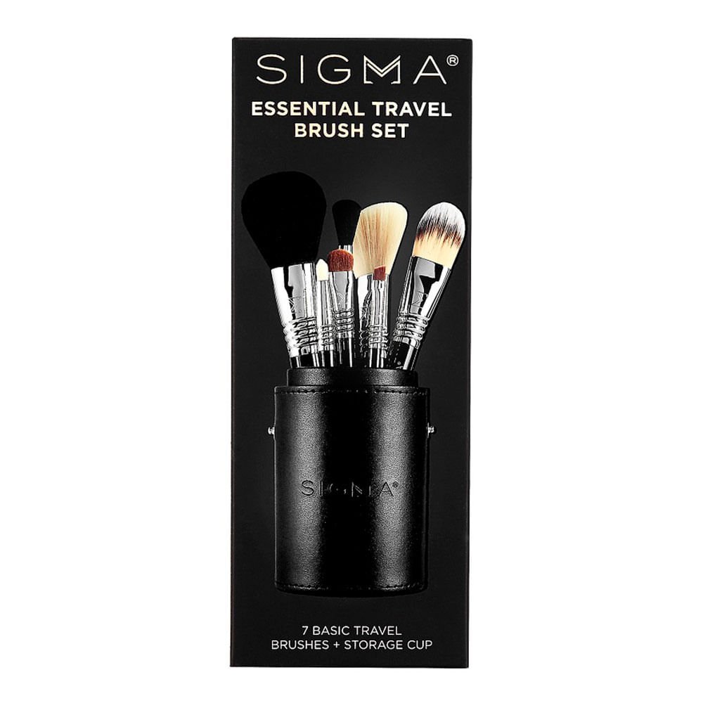 Sigma Beauty Essential Travel Brush Set Kit – 7 Pincéis de Maquiagem