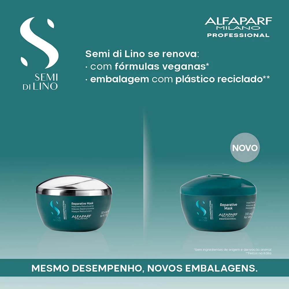 Alfaparf Milano Semi Di Lino Reconstruction Reparative – Máscara Capilar 200ml 4