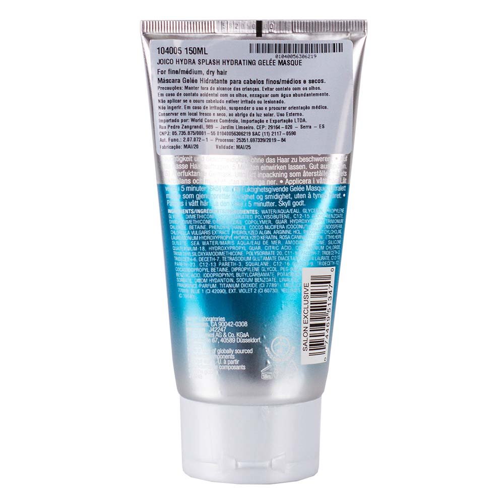 Joico Hydra Splash Hydrating Geleé Masque – Máscara Capilar 150ml 2