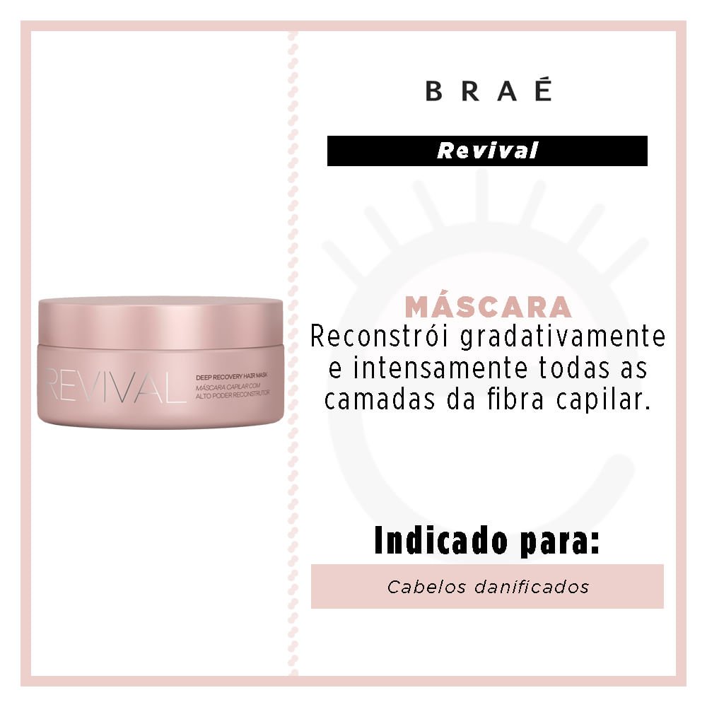Revival Mask Hidratação Profunda Braé - Máscara de Tratamento 200g 2