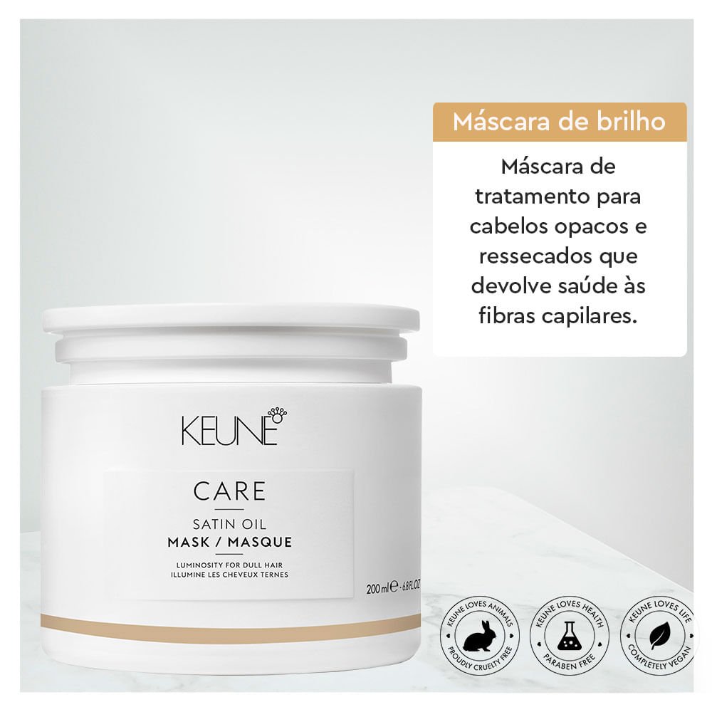 Keune Care Satin Oil Mask Máscara de Hidratação 200ml 2