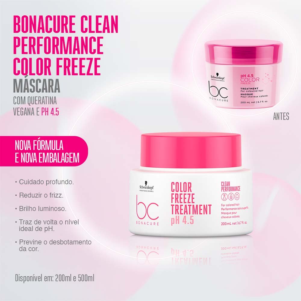 Schwarzkopf BC Clean Performance pH4.5 Color Freeze - Máscara de Tratamento 200ml 2