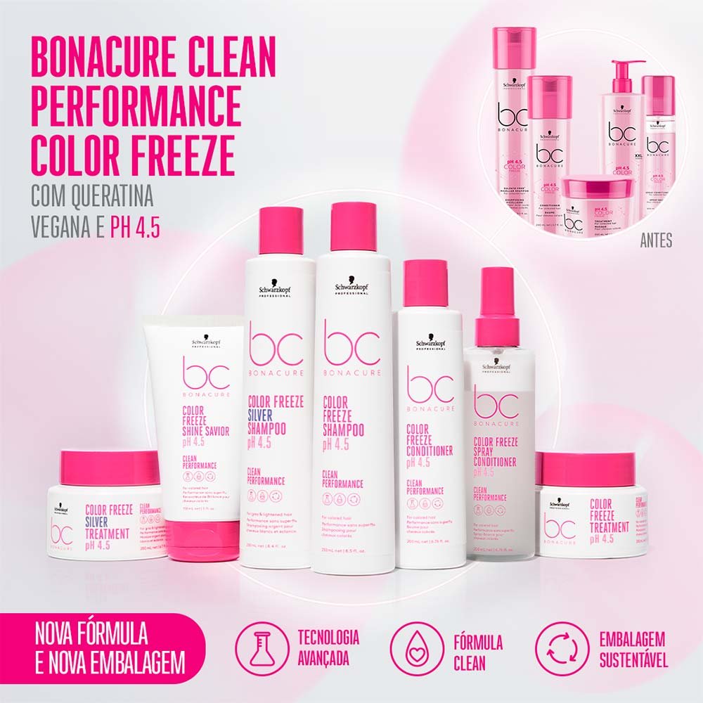 Schwarzkopf BC Clean Performance pH4.5 Color Freeze - Máscara de Tratamento 200ml 3