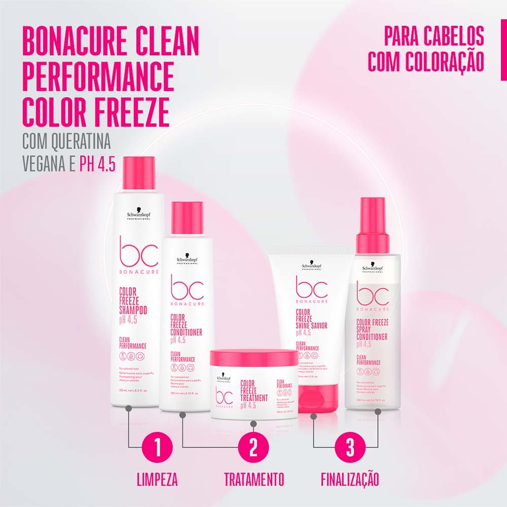 Schwarzkopf BC Clean Performance pH4.5 Color Freeze - Máscara de Tratamento 200ml 4