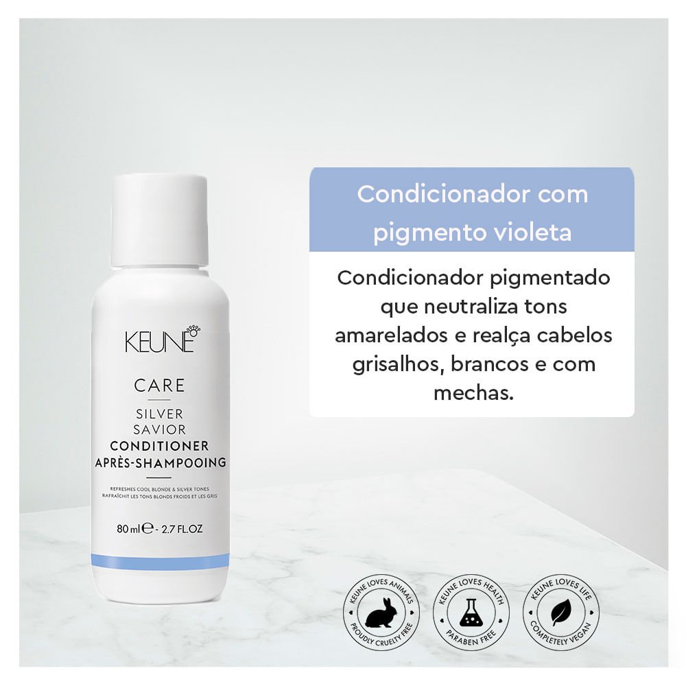 Keune Silver Savior - Condicionador 80ml 2