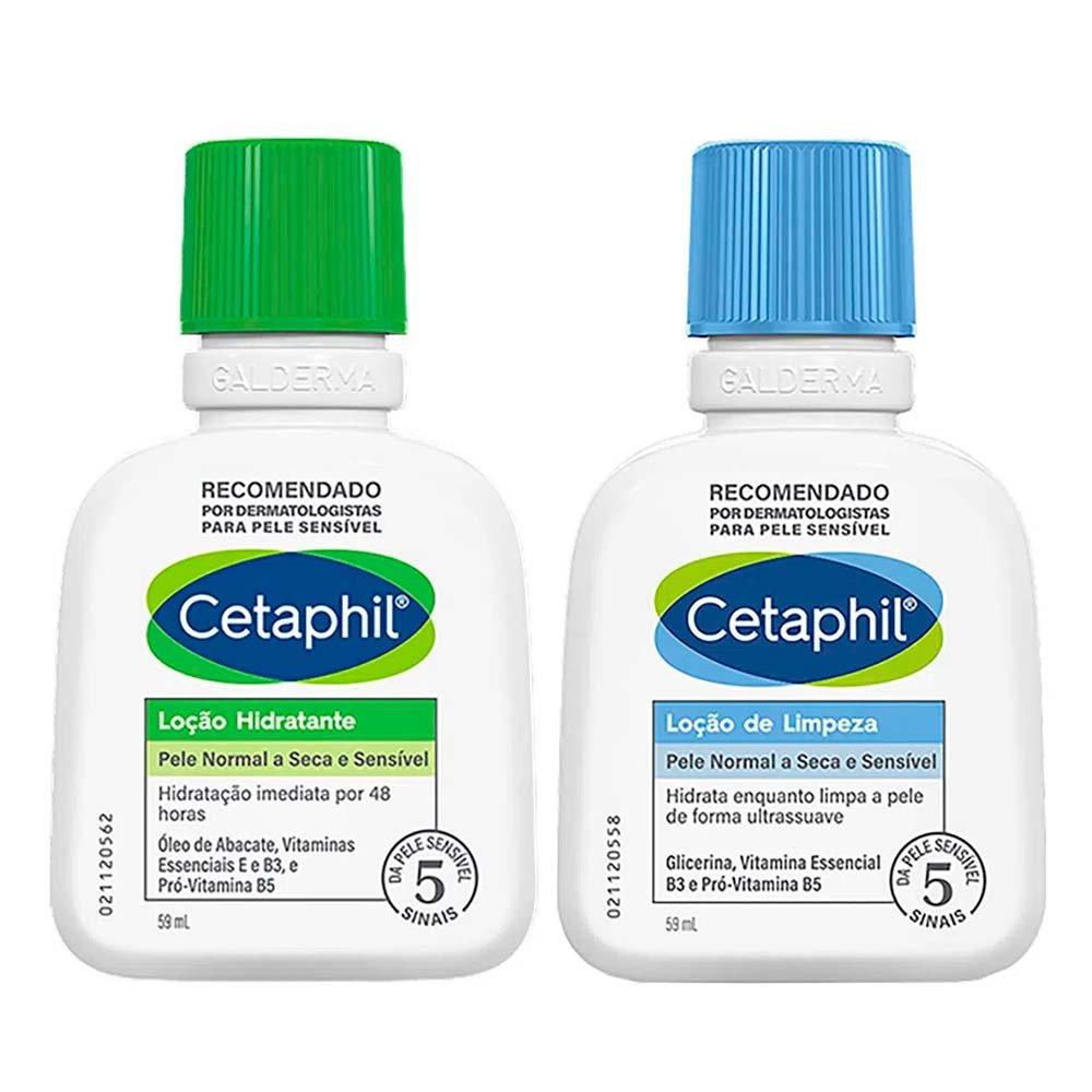 Cetaphil Travel Size Kit Loção de Limpeza + Loção Hidratante ÚNICO
