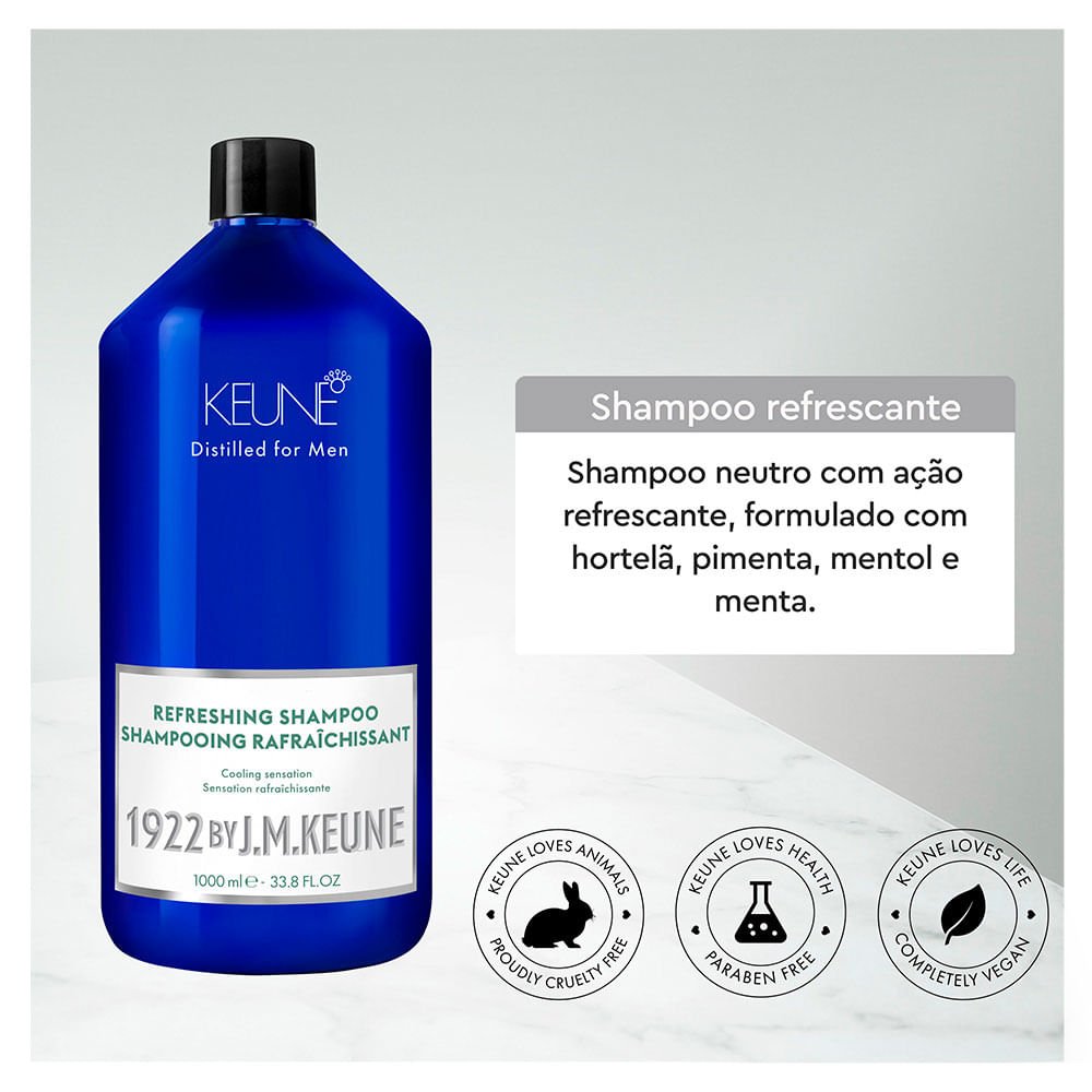 Keune 1922 Refreshing Tamanho Profissional - Shampoo 1L 3