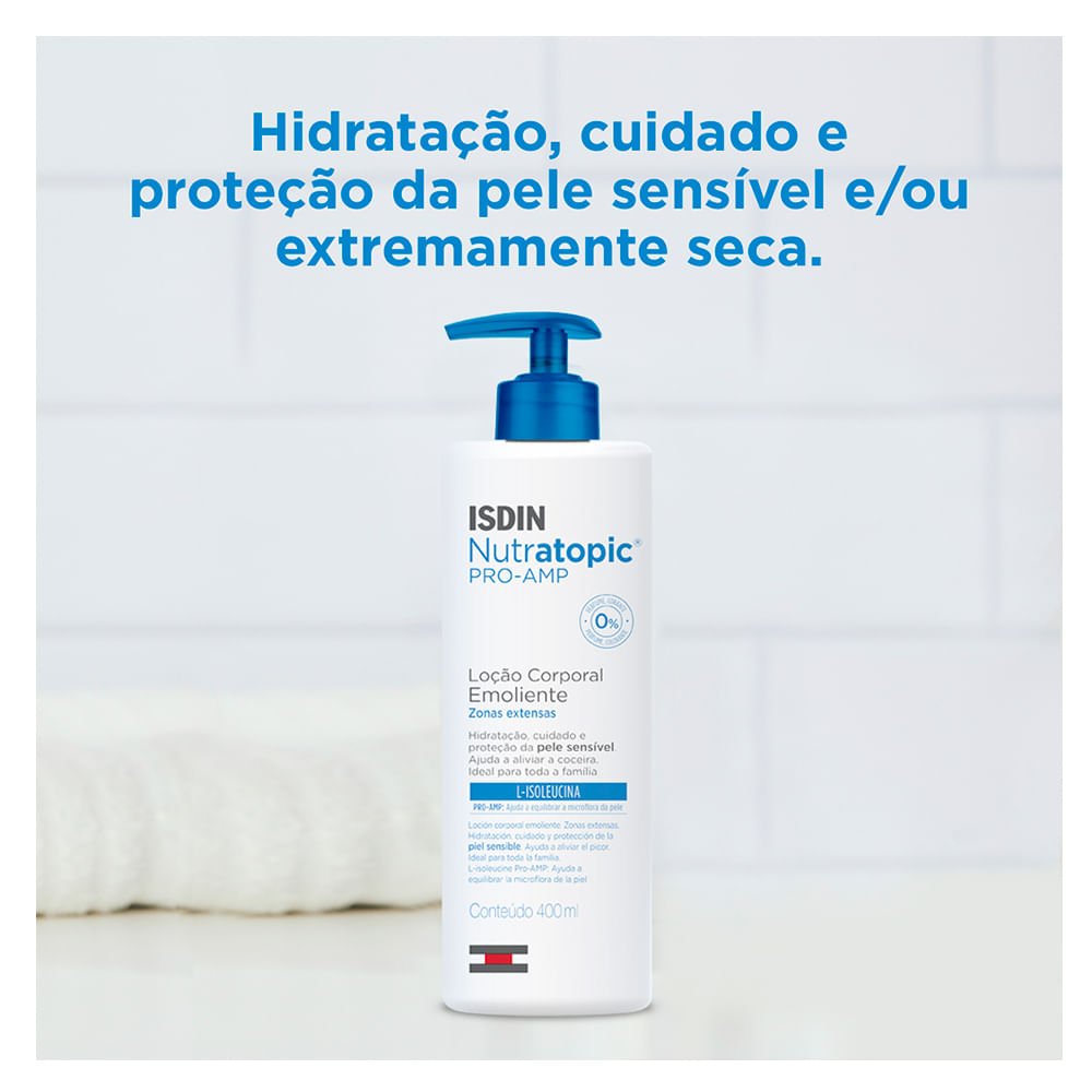 Loção Corporal Emoliente Isdin - Nutratopic Pro-AMP 400ml 5