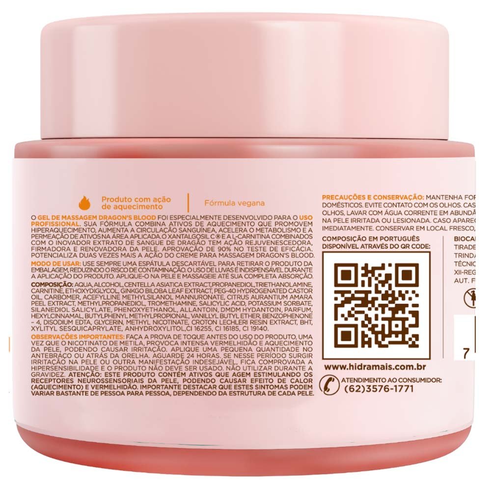 Creme de Massagem Hidramais – Dragon Blood 500g 2