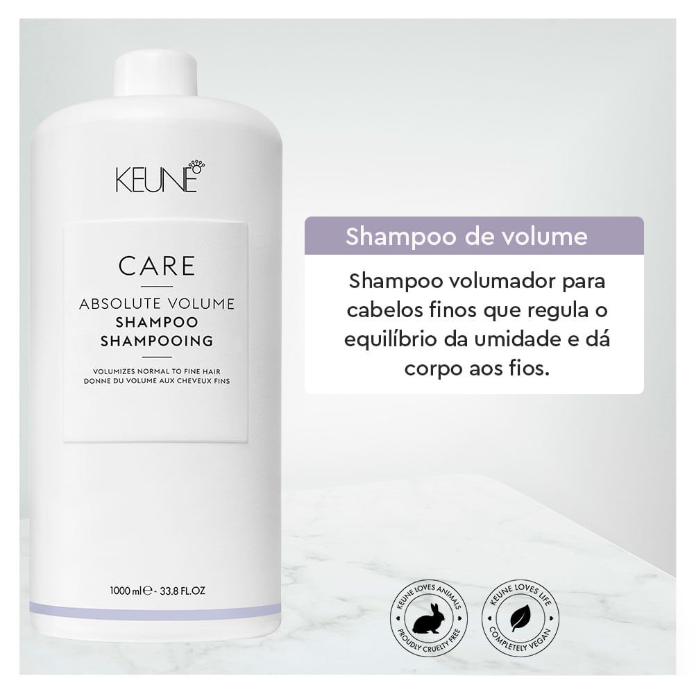 Keune Care Absolute Volume Shampoo Tamanho Professional 1L