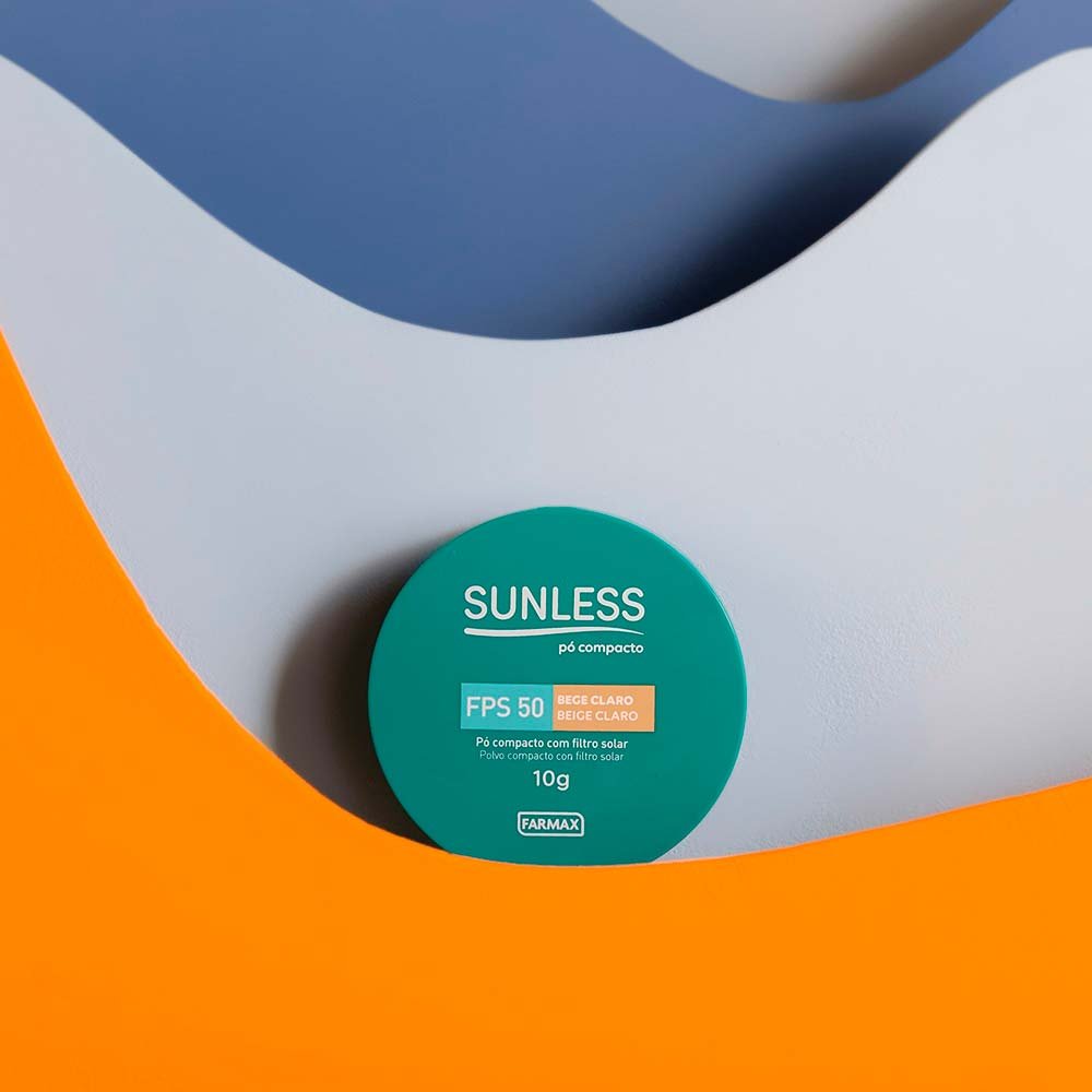 Pó Compacto Com Filtro Solar Sunless Fps50 Bege Claro 4