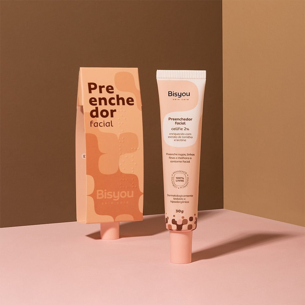 Gel Preenchedor Facial Bisyou para linhas finas e rugas 30g 2