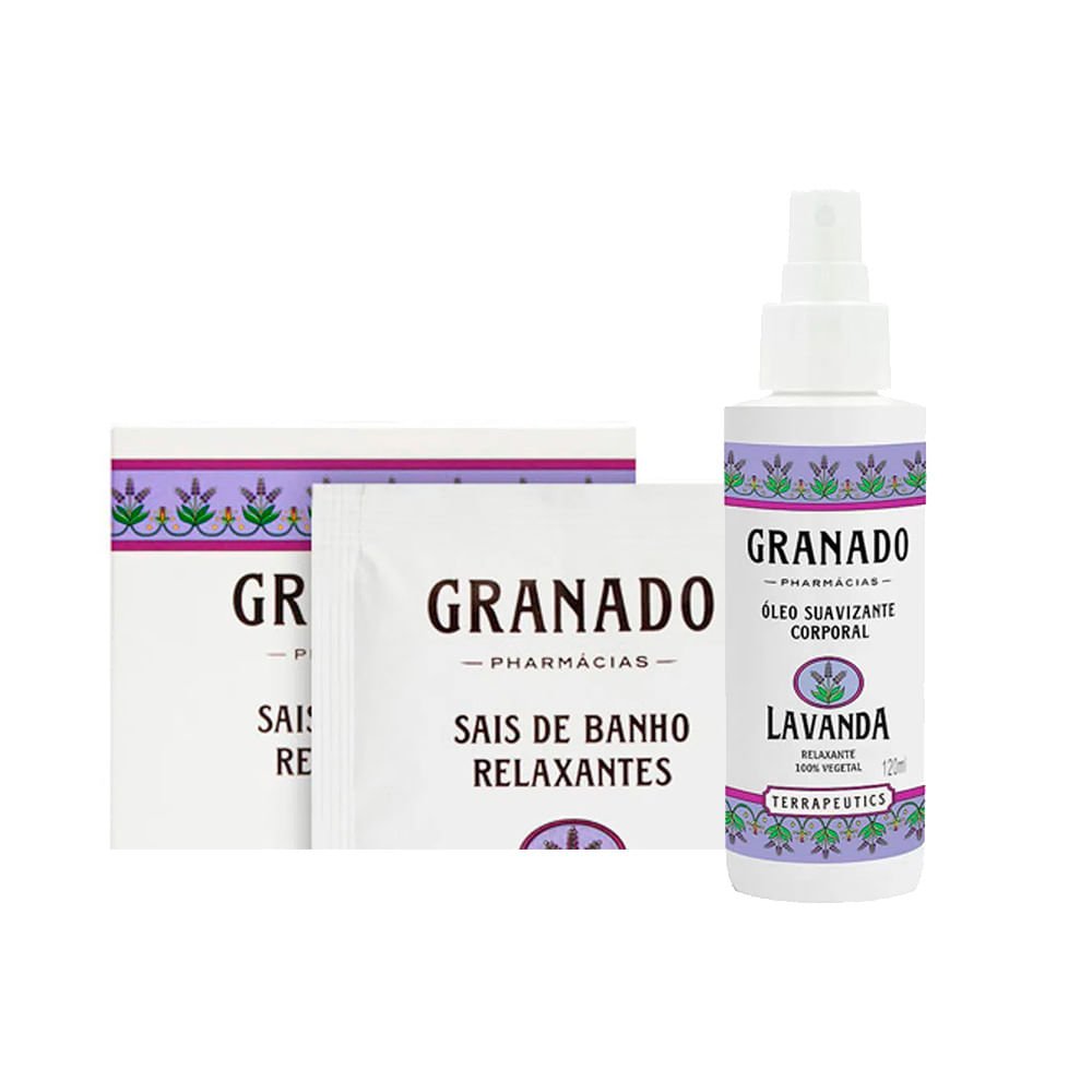 Granado Terrapeutics Lavanda Kit - Sais de Banho + Óleo Corporal ÚNICO 1