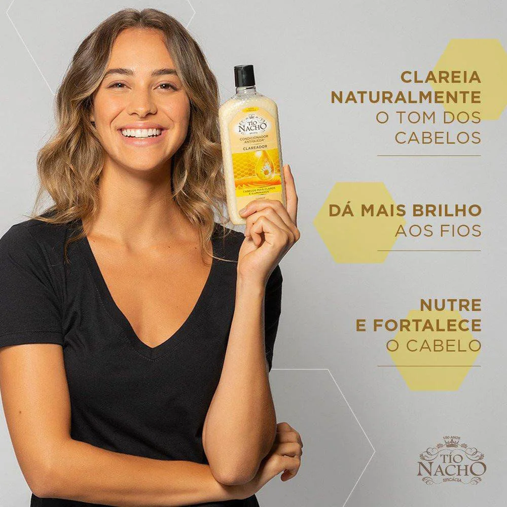 Tio Nacho Solução Antiqueda Condicionador Clareador 415ml 3