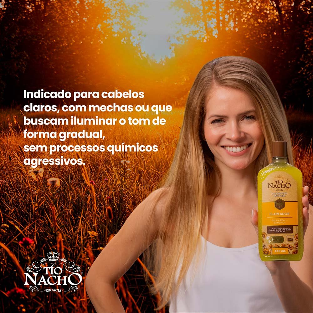 Shampoo Antiqueda Tio Nacho Clareador 415ml 5