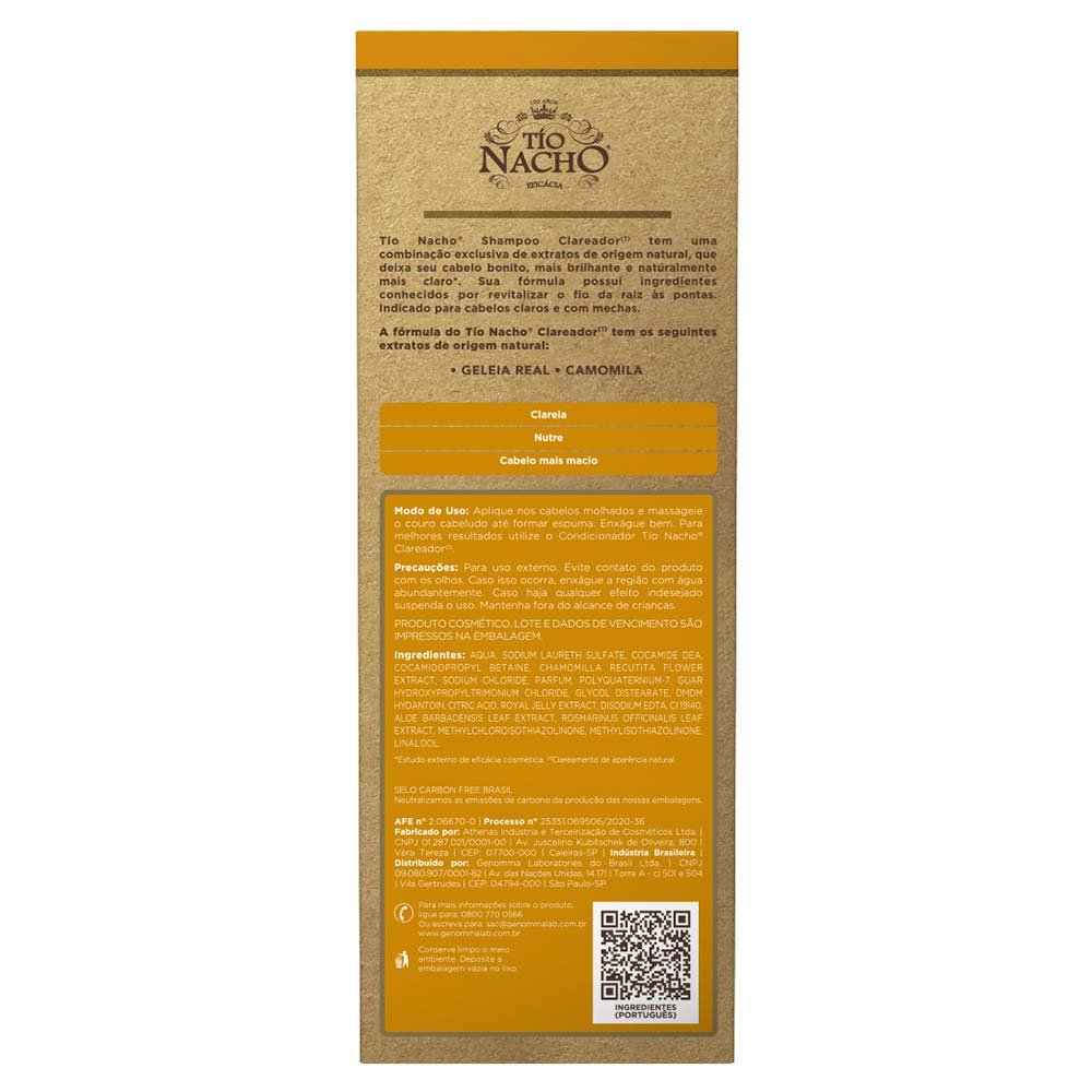 Shampoo Antiqueda Tio Nacho Clareador 415ml 7