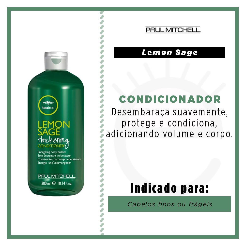 Paul Mitchell Tea Tree Lemon Sage Thickening - Condicionador 300ml 2