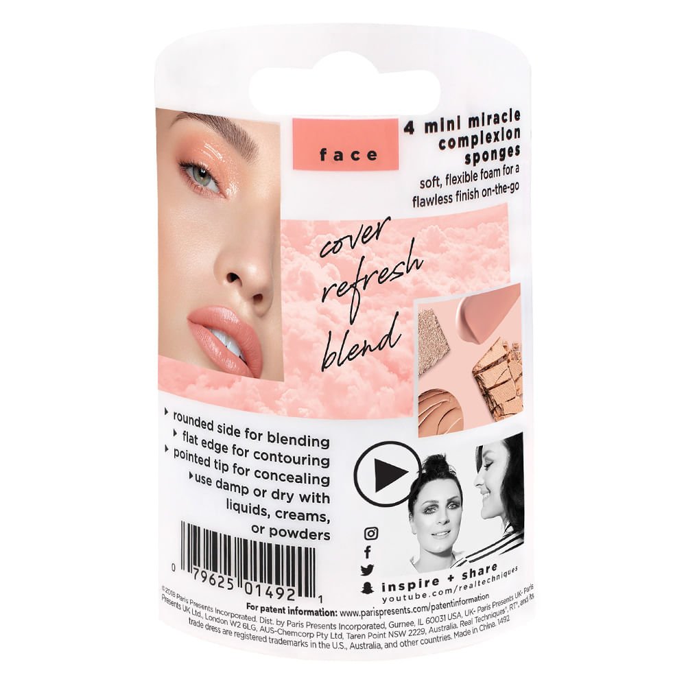 Mini Esponjas para Maquiagem - Real Techniques ÚNICO 2